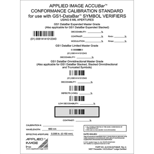 Card de calibrare GS1-Databar (AI)